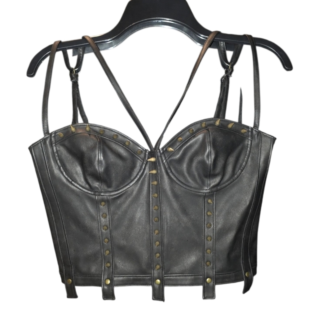 Darker Wavs Corset Spiked Top